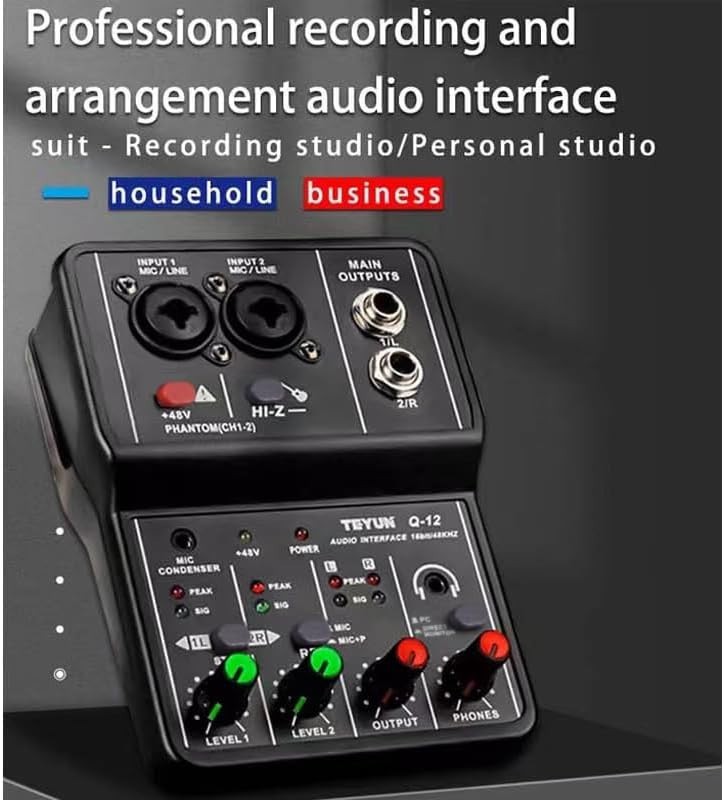 USB Audio Interface for PC,Interface for Recording Music Computer Recording A...