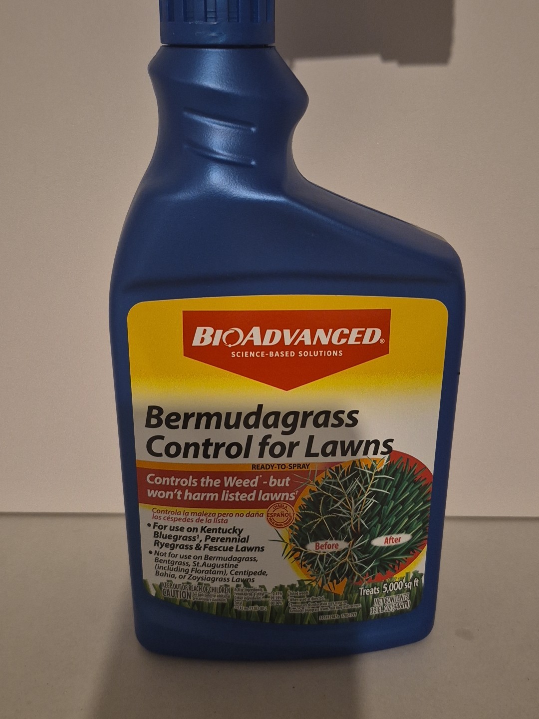 BioAdvanced 704100B Bermuda Grass Weed Killer Bermudagrass Control for Lawns, 32