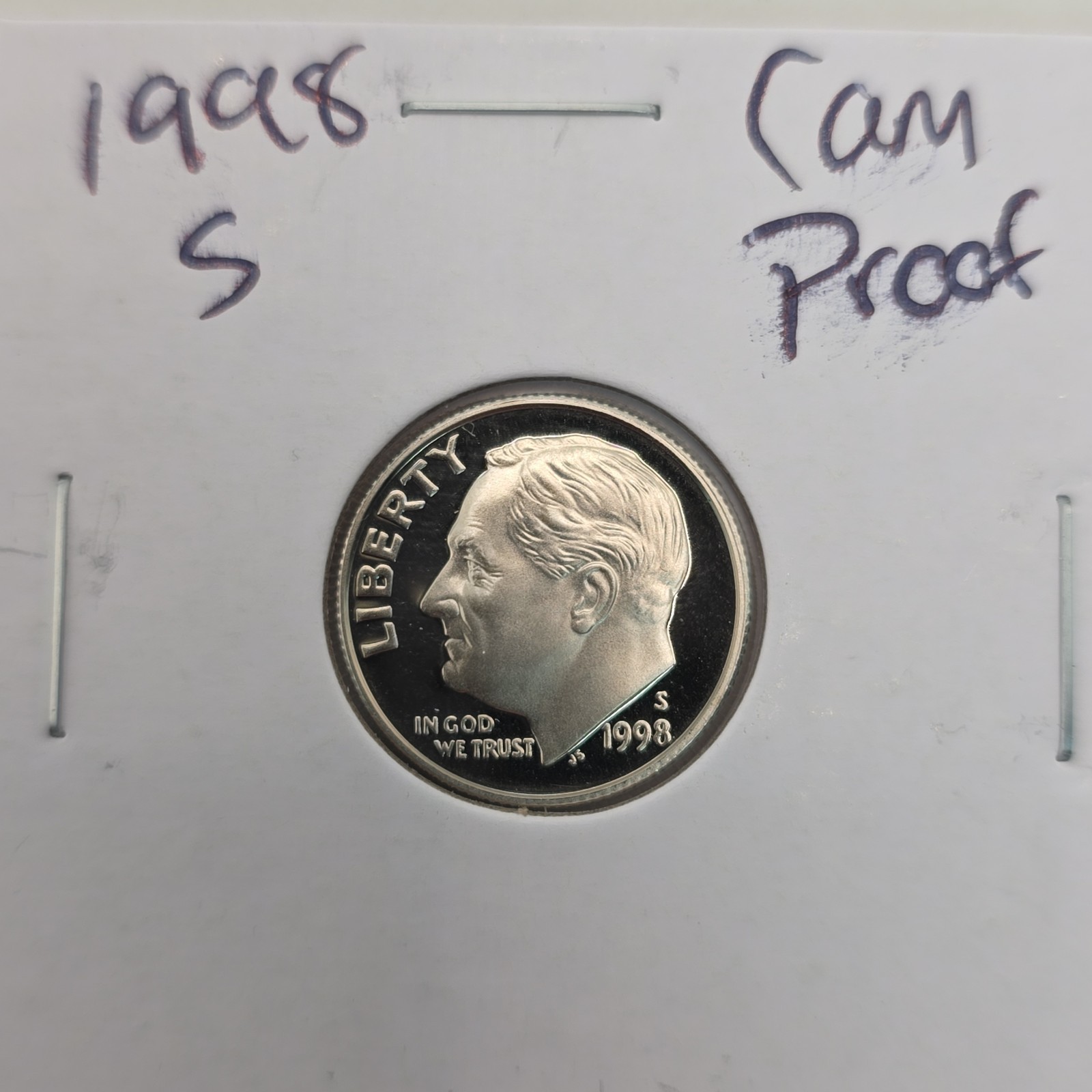 1998-S Roosevelt Dime Cameo PROOF (Brilliant Uncirculated) San Francisco Mint
