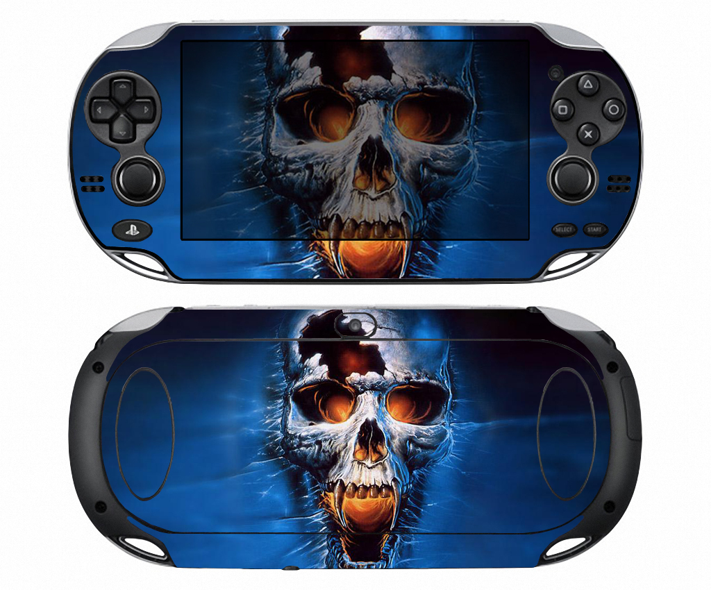 Blue Skull 108 Vinyl Decal Skin Sticker for Sony PlayStation PS Vita PSV
