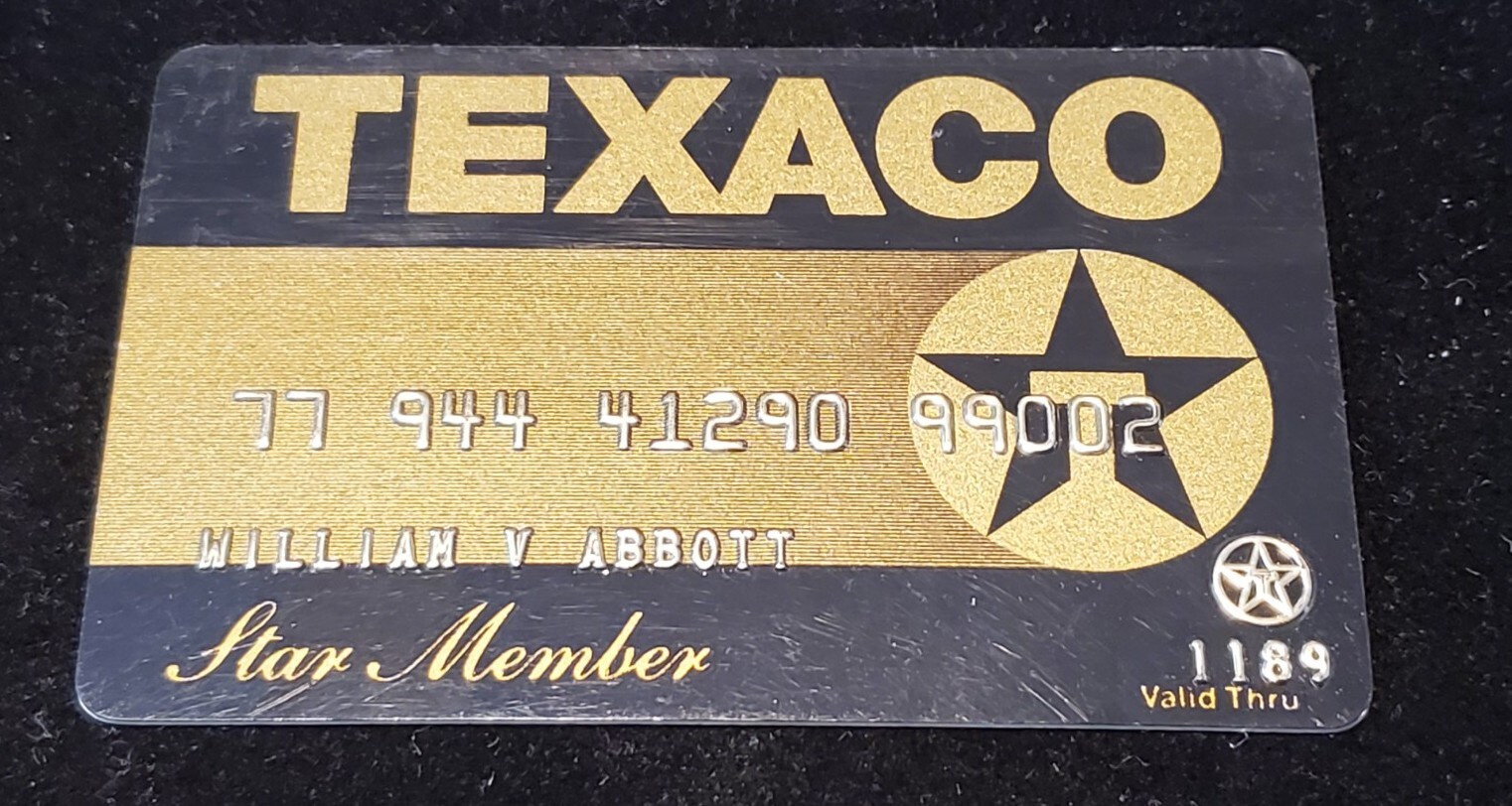 TEXACO ~ Star Member ~ Credit Card ~ exp 1989~   our cc2017