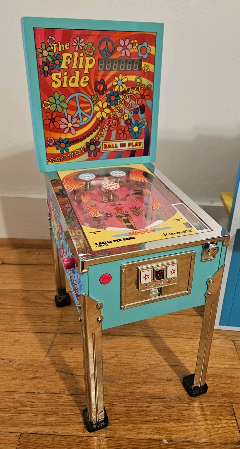 American Girl Julie's The Flip Side Groovy Tabletop Mini Pinball Machine