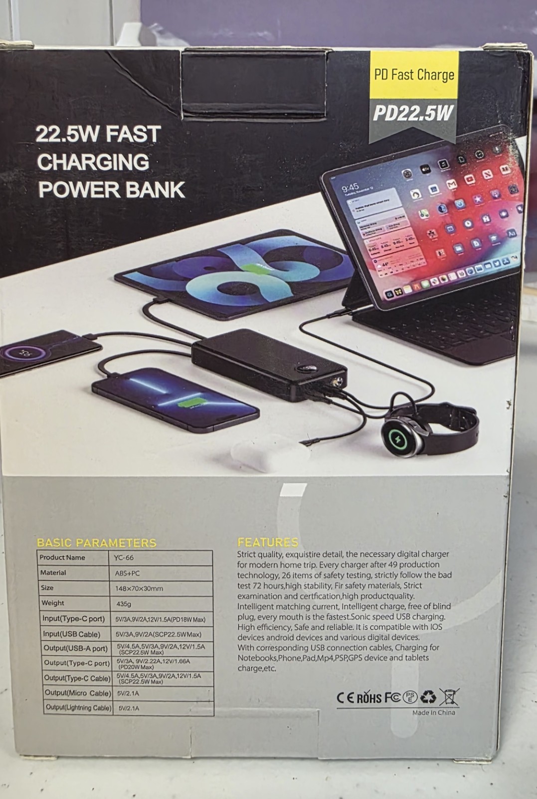 22.5W 40 000 mAh Power Bank  Fast Portable Power New In Unopened Box