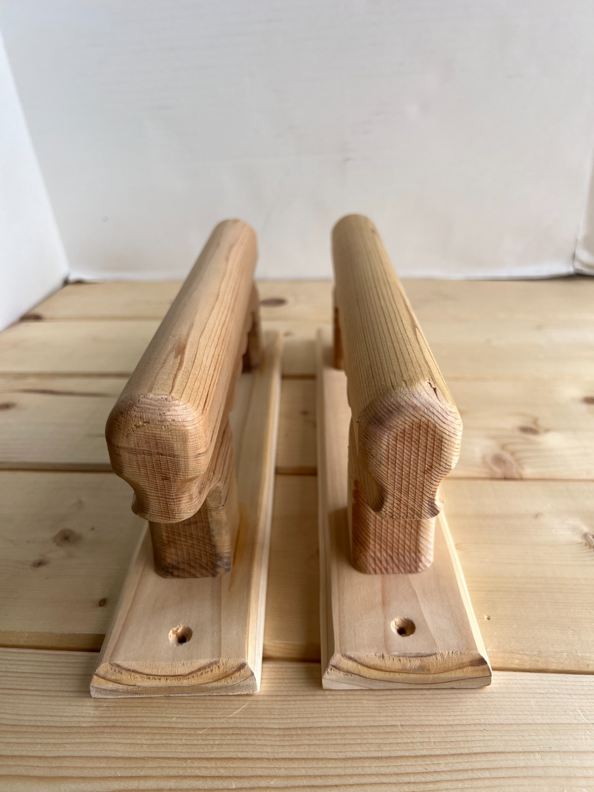 Cedar Wood Sauna Door Handle – XL 13.5" – Handmade – Unfinished – Rustic Look