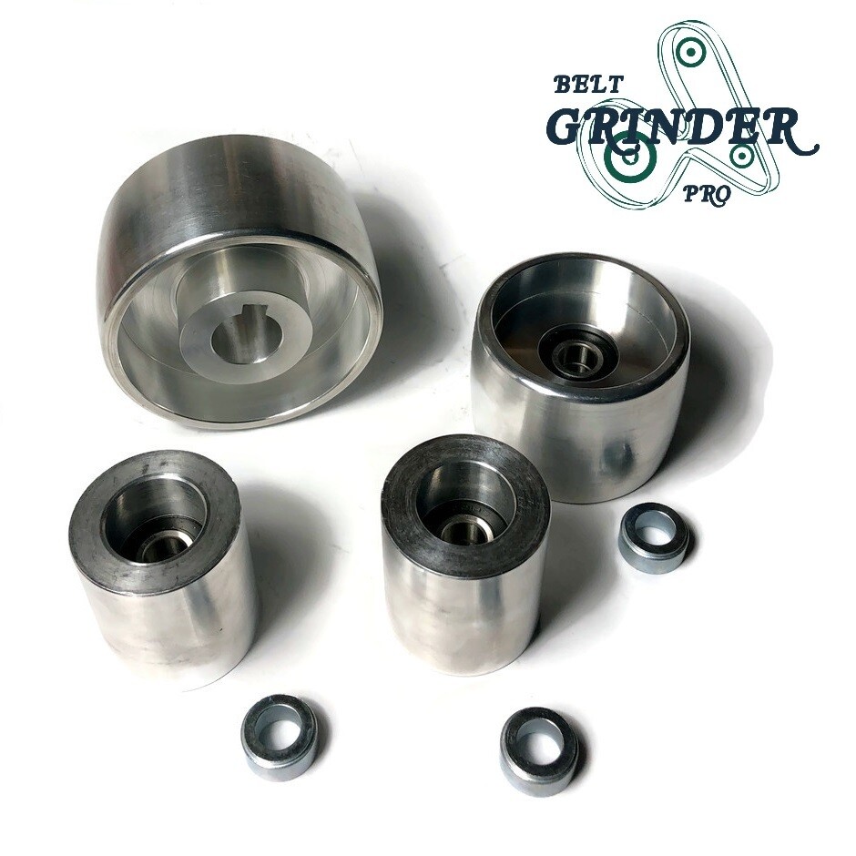 Belt Grinder 2x72 wheel set knife grinder 4" Drive 3/4 bore 3" track 2" Idler