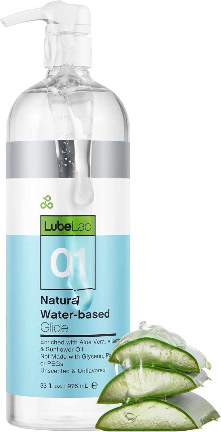 LubeLab Water-based Lube Personal Lubricant Aloe Vitamin E PH-balanced 8 3.38 32