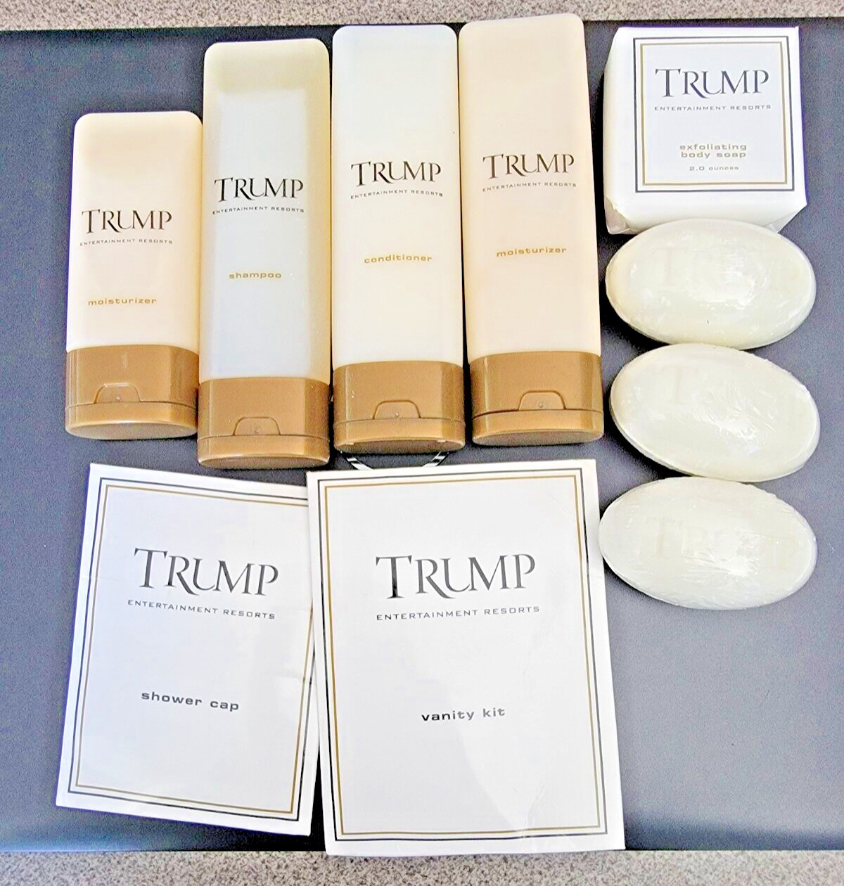 vintage new Trump entertainment resorts toiletries,shampoo, moisturizer,conditio