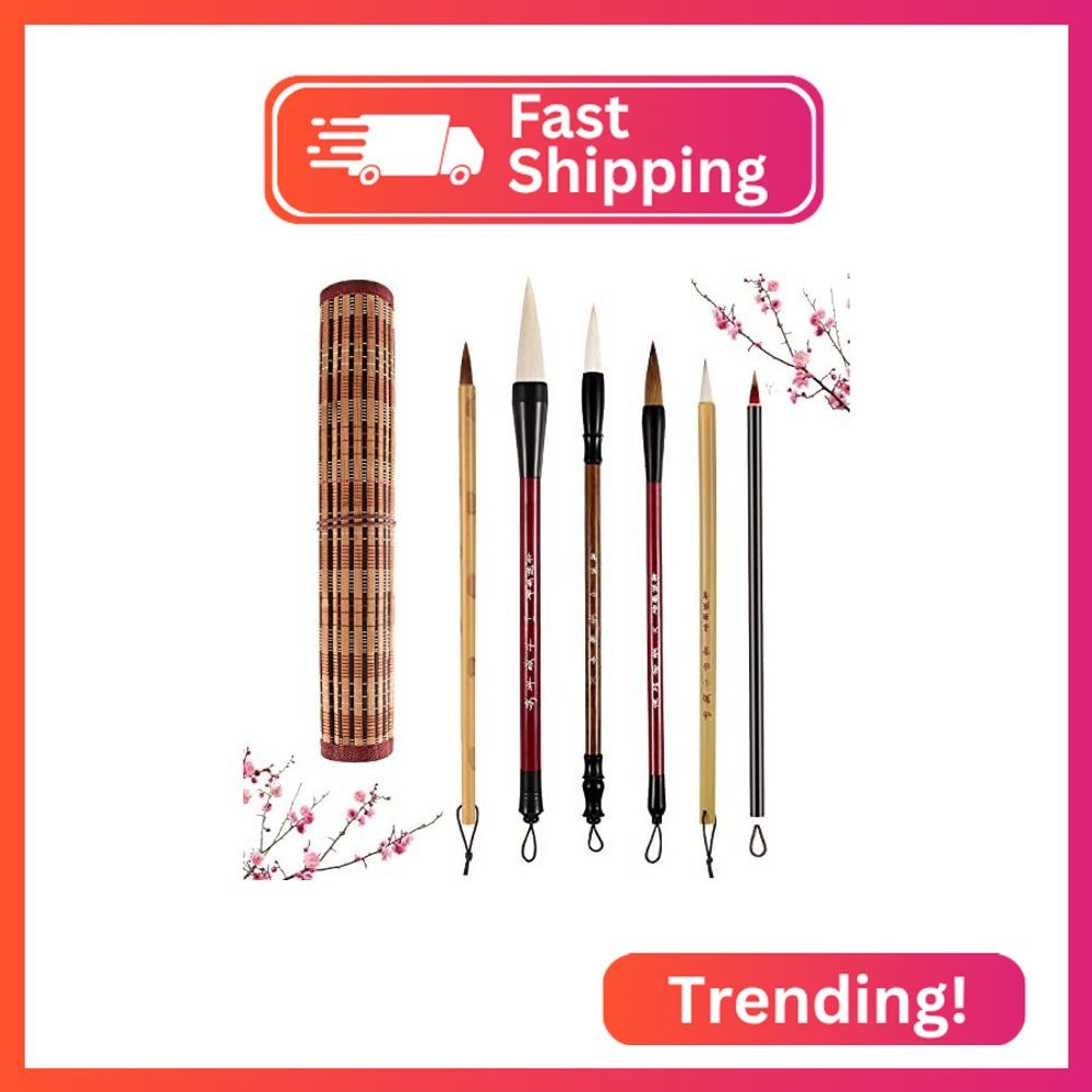 6 Pieces Chinese Calligraphy Brushes Painting Writing Calligraphy Brushes Waterc