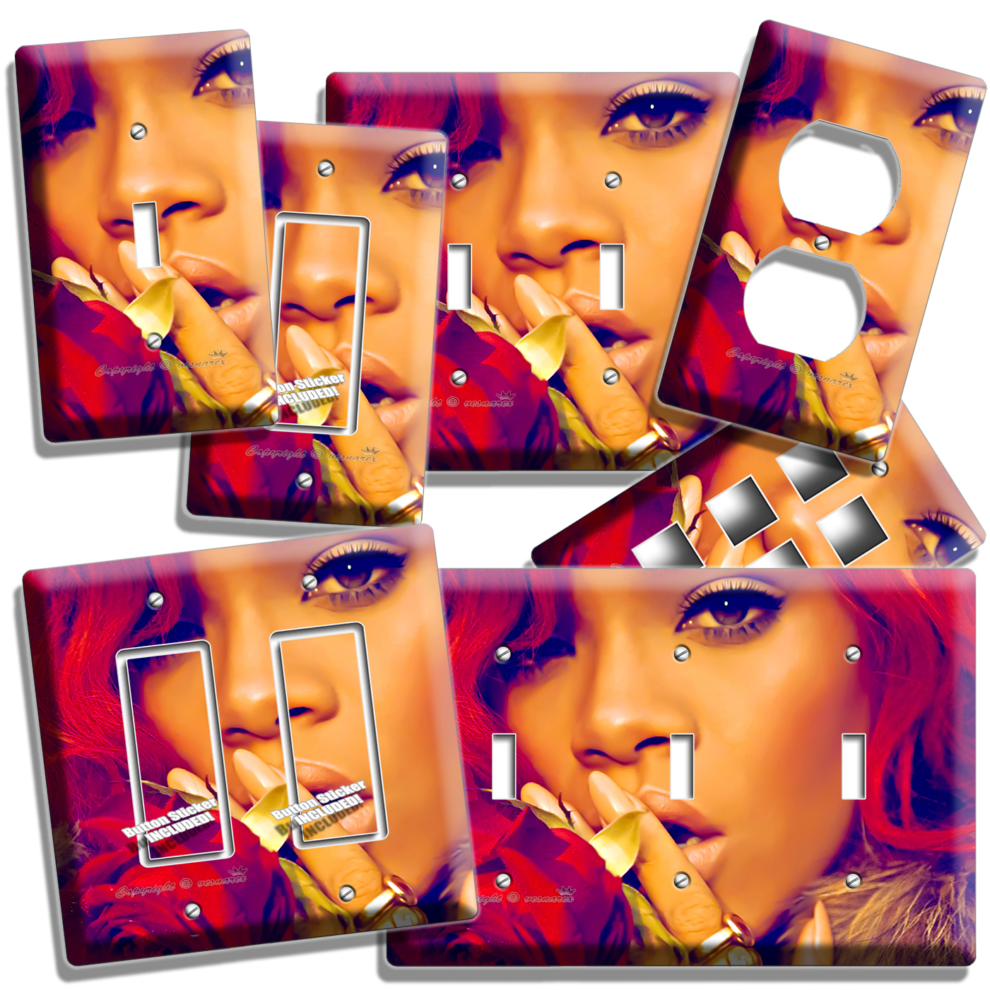 RIHANNA DANCE POP R&B SINGER LIGHT SWITCH WALL PLATE OUTLET ROOM MUSIC ART DECOR
