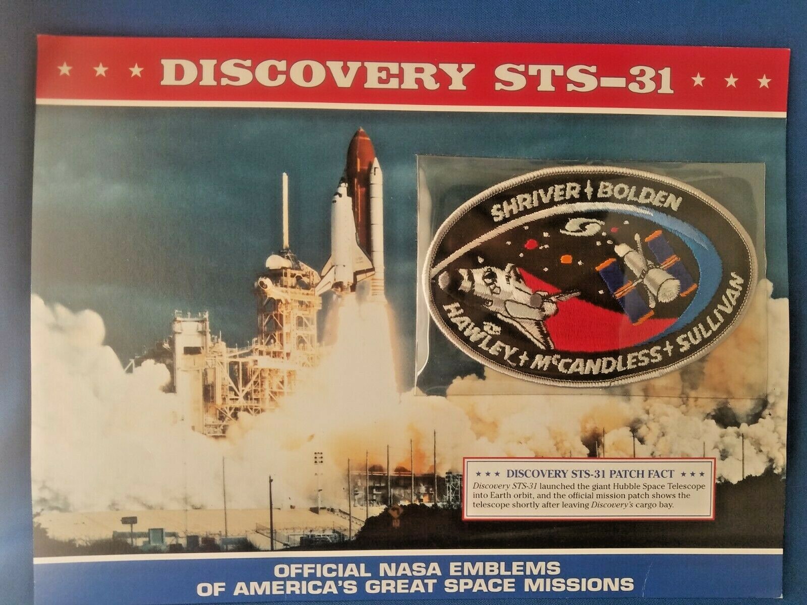 Willabee and Ward Official NASA Discovery STS-31 Patch - NOS