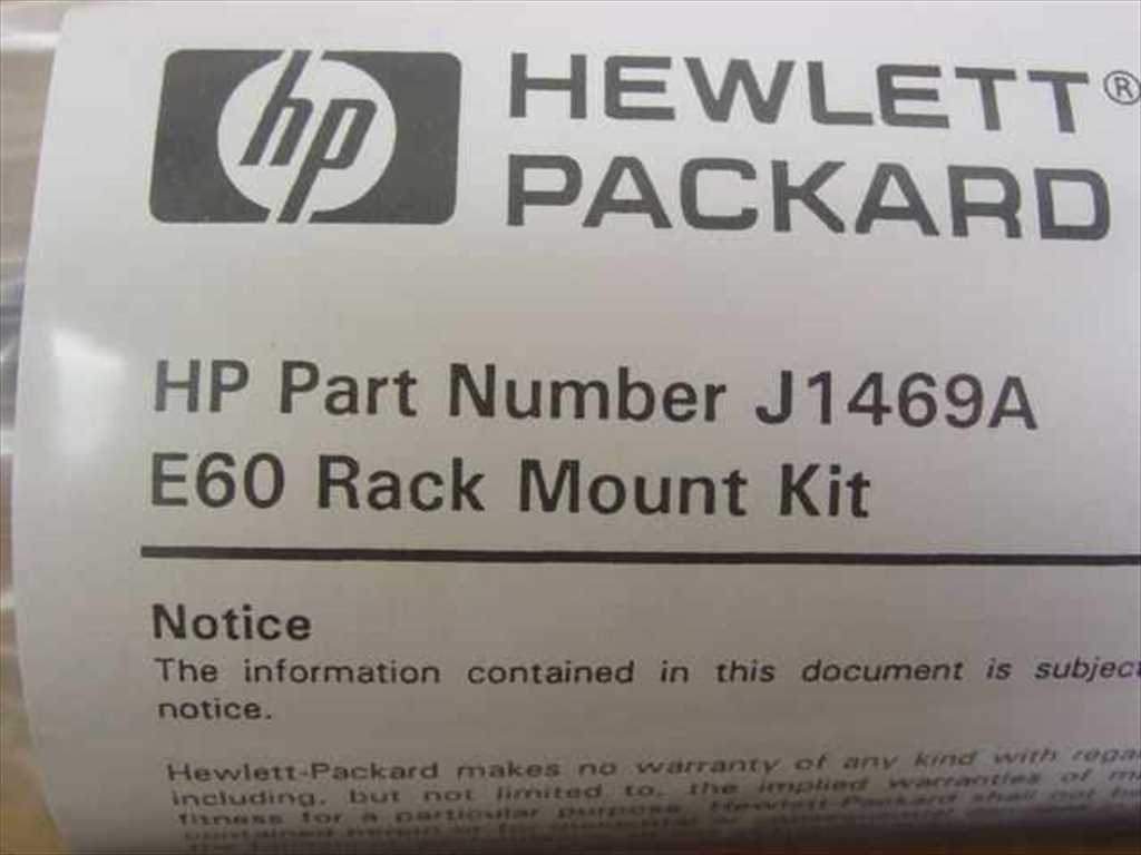 Hewlett Packard Rack Mount Kit for E60 E800 Servers J1469A