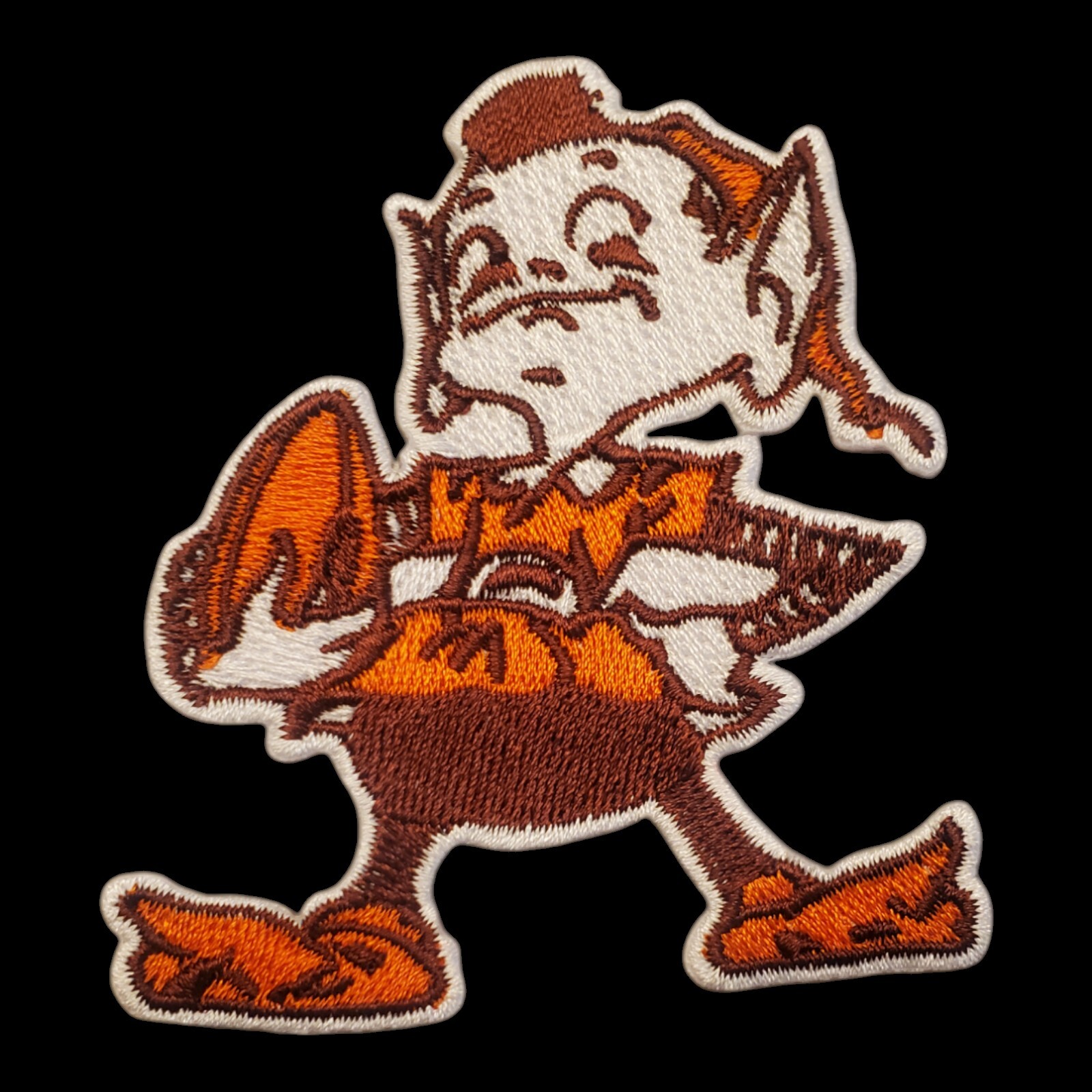 Cleveland Browns. Brownie The Elf Patch. Embroidered. Iron On Backing. 3"x2.5