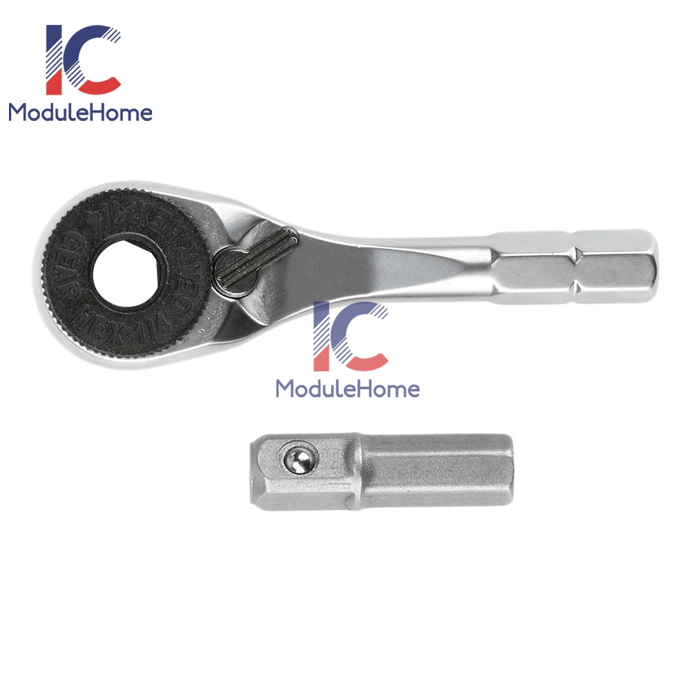 NEW 1/4"Ratchet Spanner Wrench Spanner 6.35mm Screwdriver Hex Torque Wrench