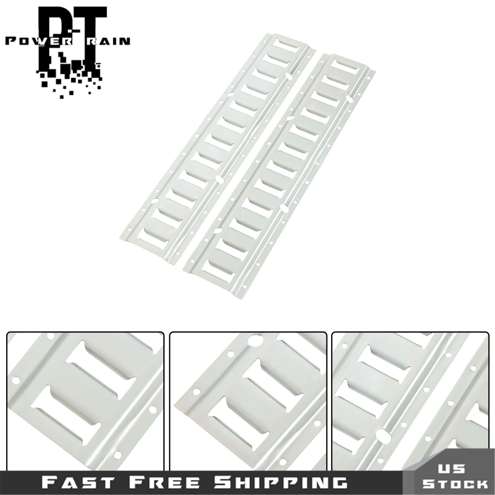 Fit For Garages Trailers E Track Tie Down Rail Kit 8× 2' E-Track Bar Rails