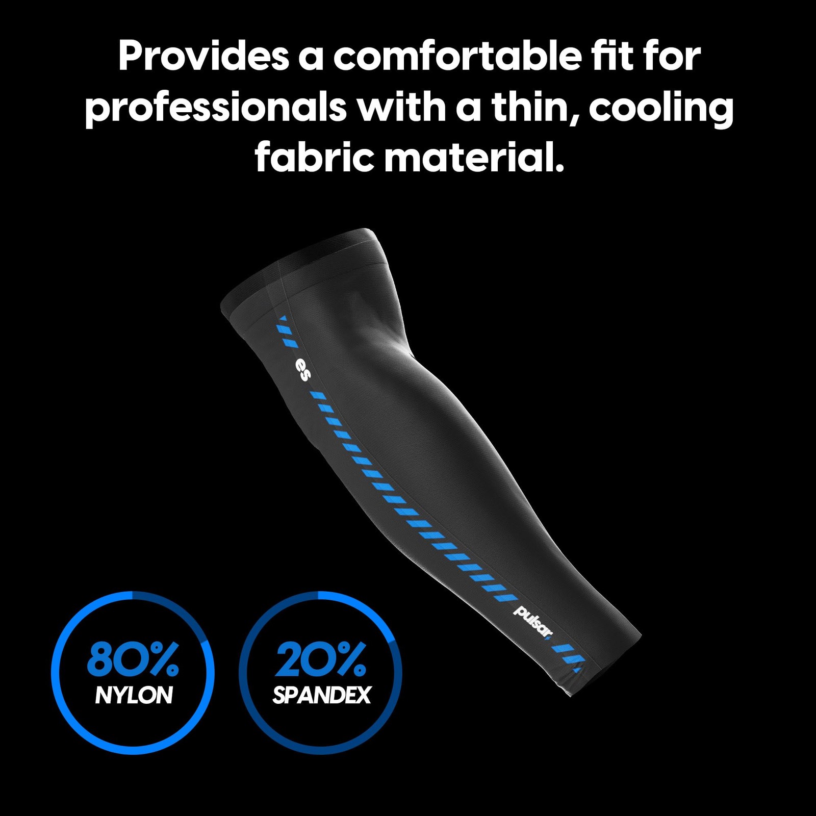PULSAR eS Gaming Arm Sleeve for Esports Compression Large, Black