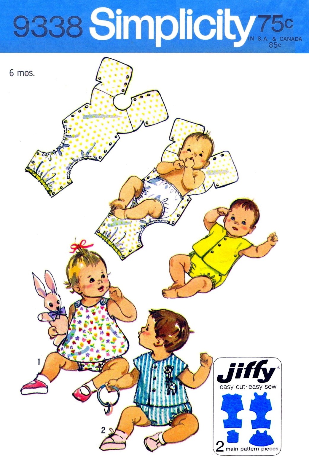 Snap-On Suits Pattern Unisex Toddler 1pc Simplicity 9338