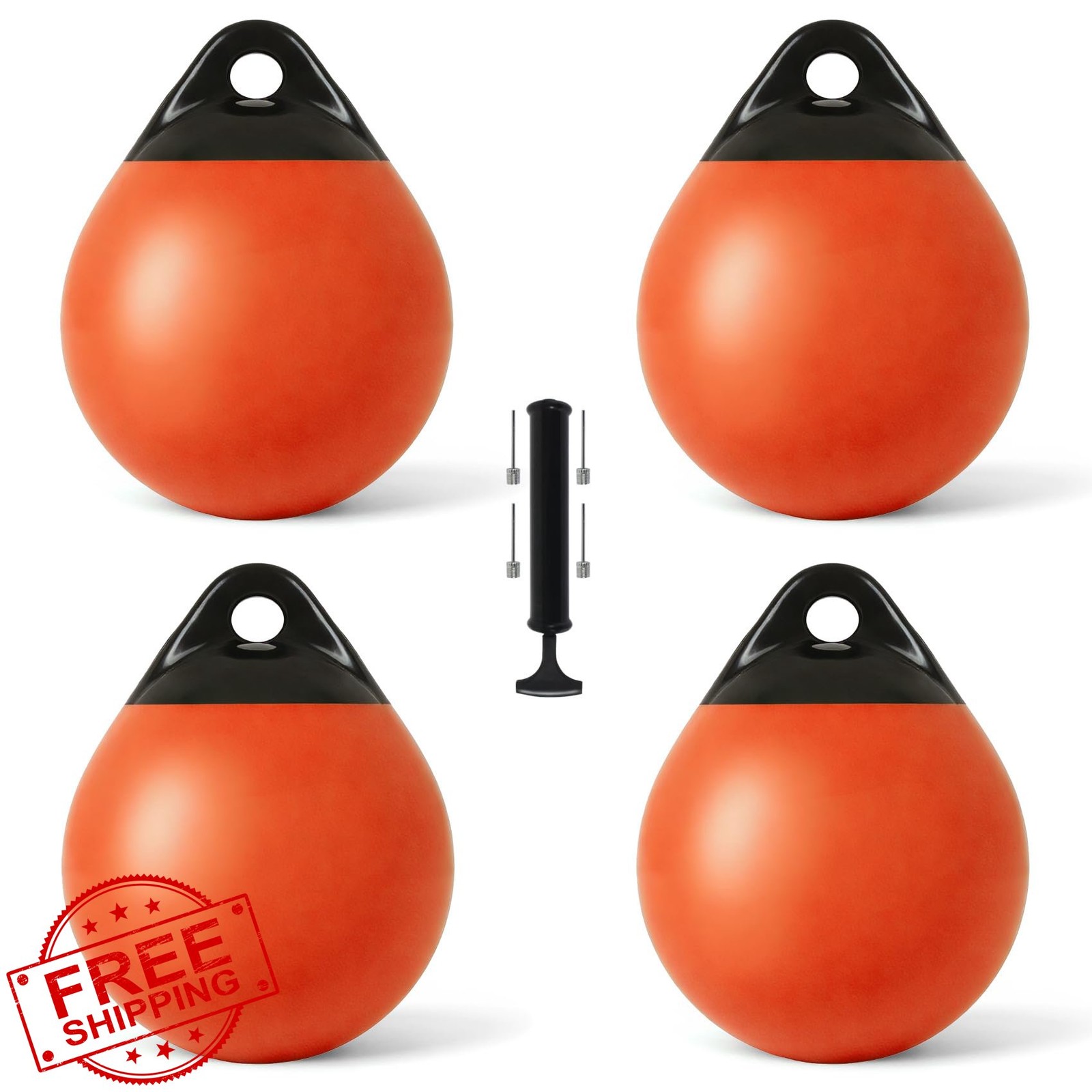 SHENGHUOH 12inch Orange 4pack Boat Buoy Balls