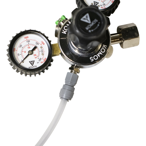 Komos Dual Gauge CO2 regulator for Draft Beer