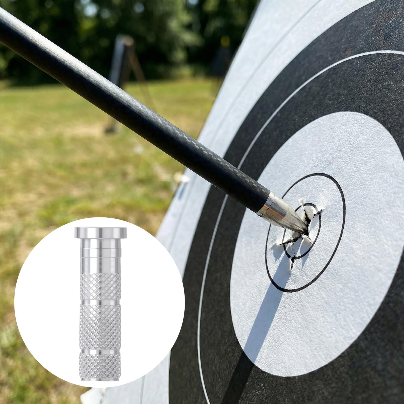 20pcs Aluminum Arrow Inserts, 0.24in/0.62cm Archery Base Inserts Practice Tip...
