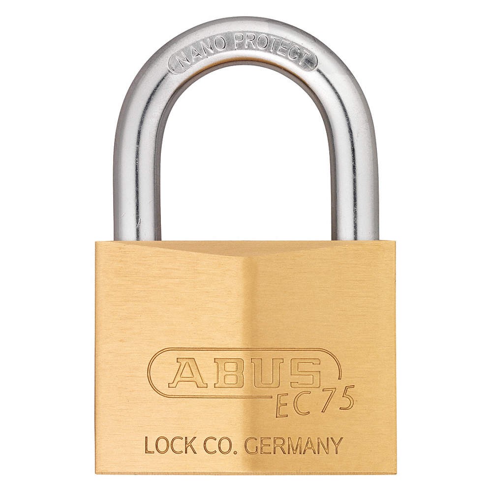 ABUS 75/60 KA Keyed Padlock,1 19/64 in,Square,Gold 3TMU4