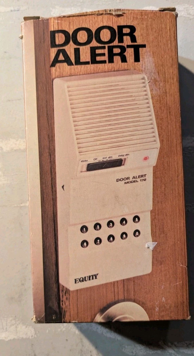 Vintage Equity Door Alert Model #172 New Rare Made In Hong Kong