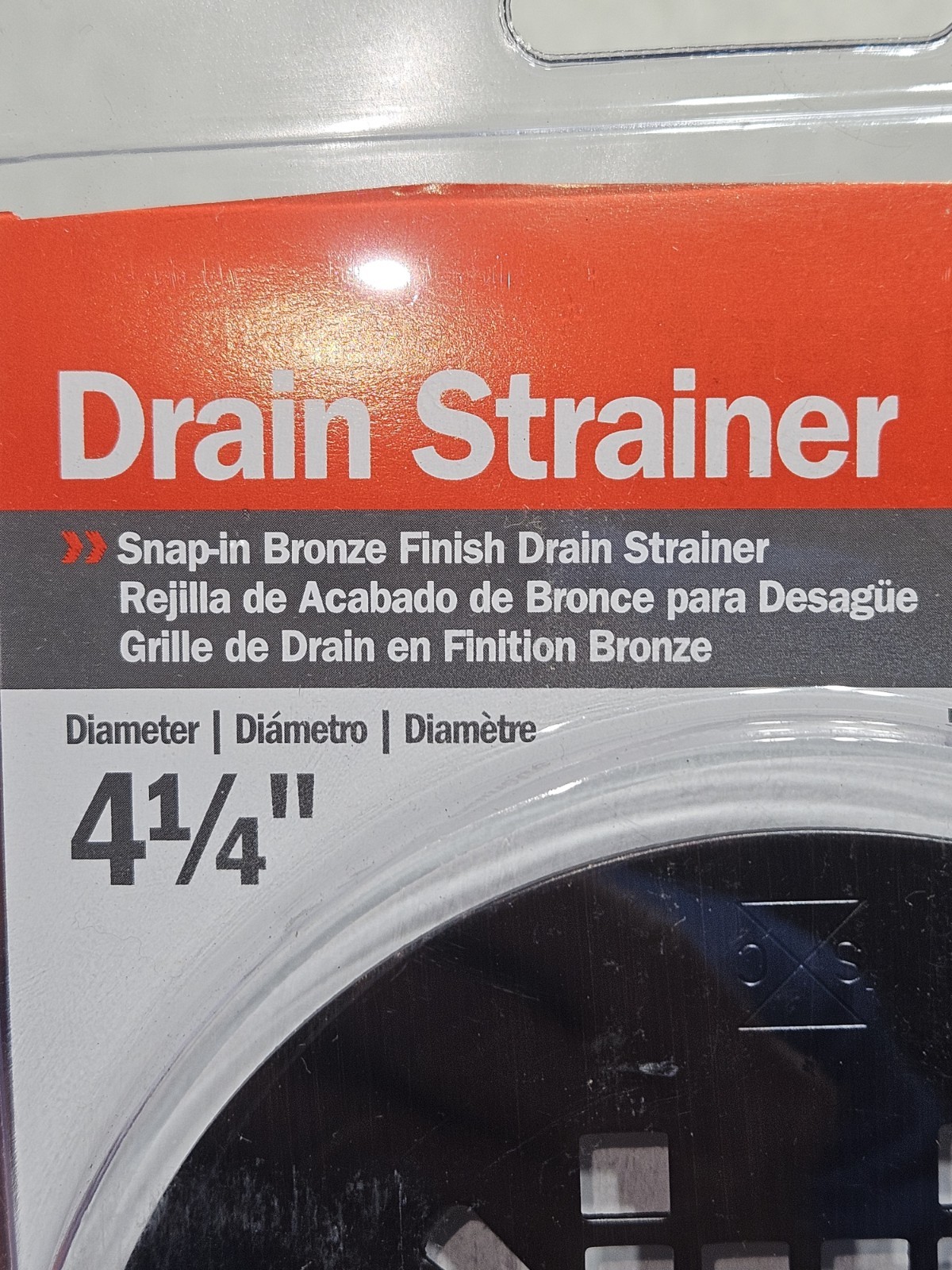 Sioux Chief 4 1/4" Drain Strainer Bronze Snap In
