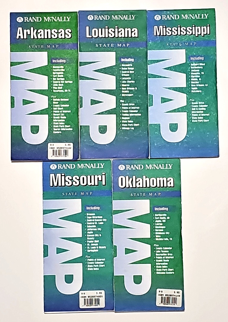 5 Rand McNally 2000's State Maps