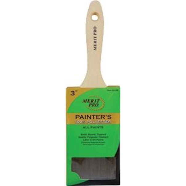 MERIT PRO 00348 3" Painter's Professional Beavertail Varnish Brush