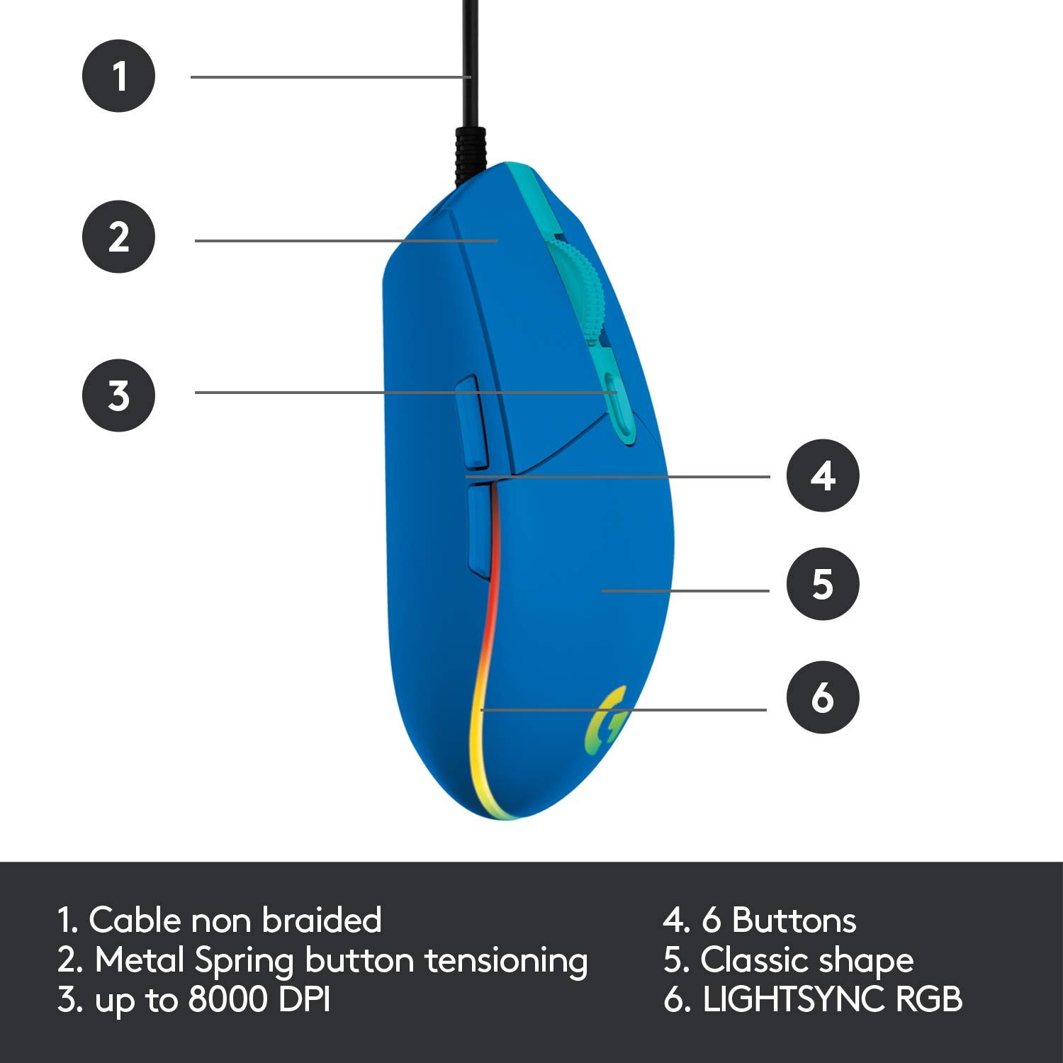 Logitech G203 Wired Gaming Mouse