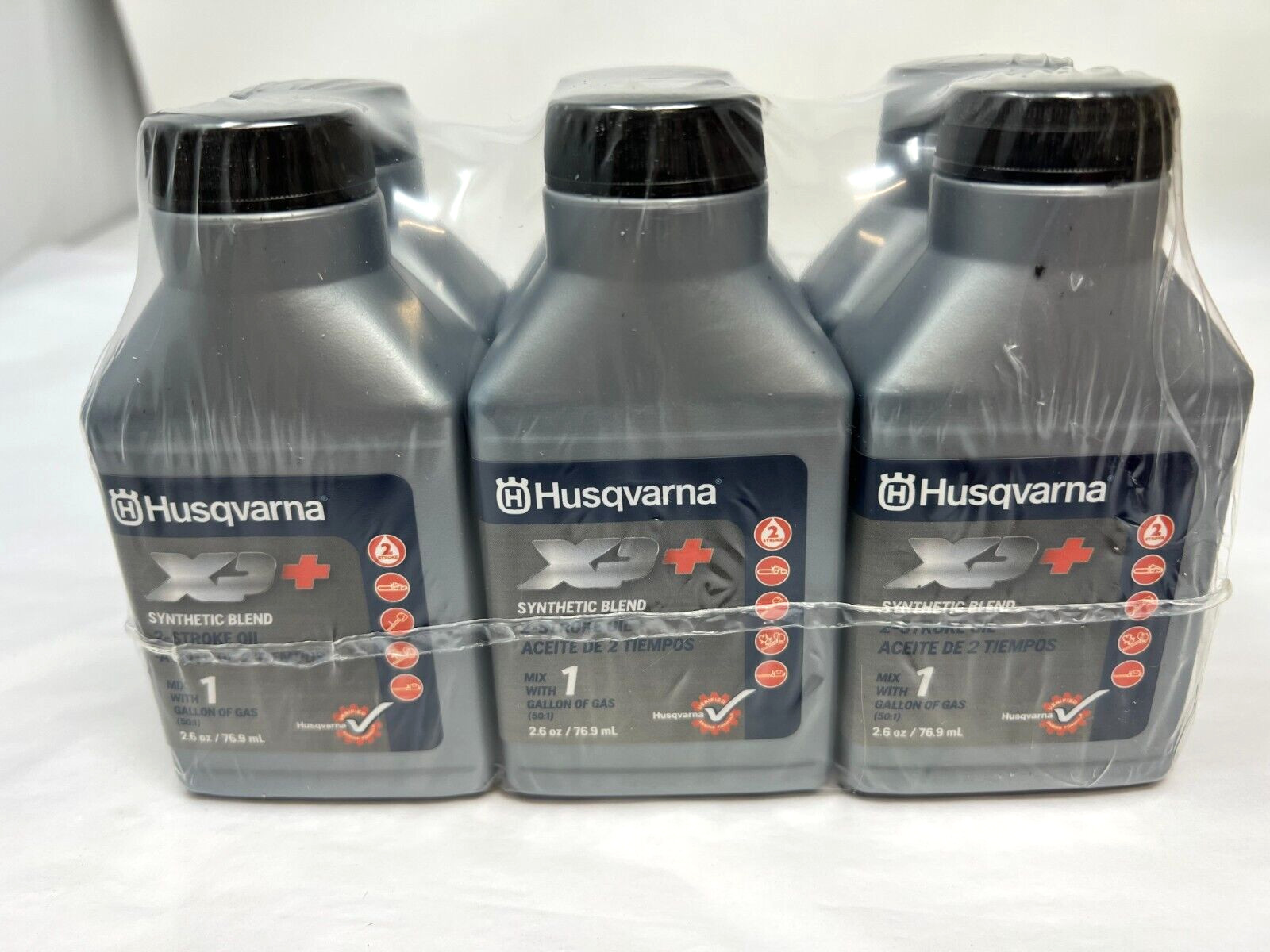 6 Pack of Husqvarna Synthetic Blend 2-Stroke Oil  2.6oz, FAST FREE SHIPPING!