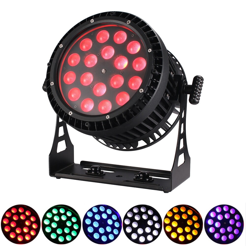 IP65 Led Waterproof Par Can 18X18W RGBWA UV Zoom Wash Par Light outdoor Stage