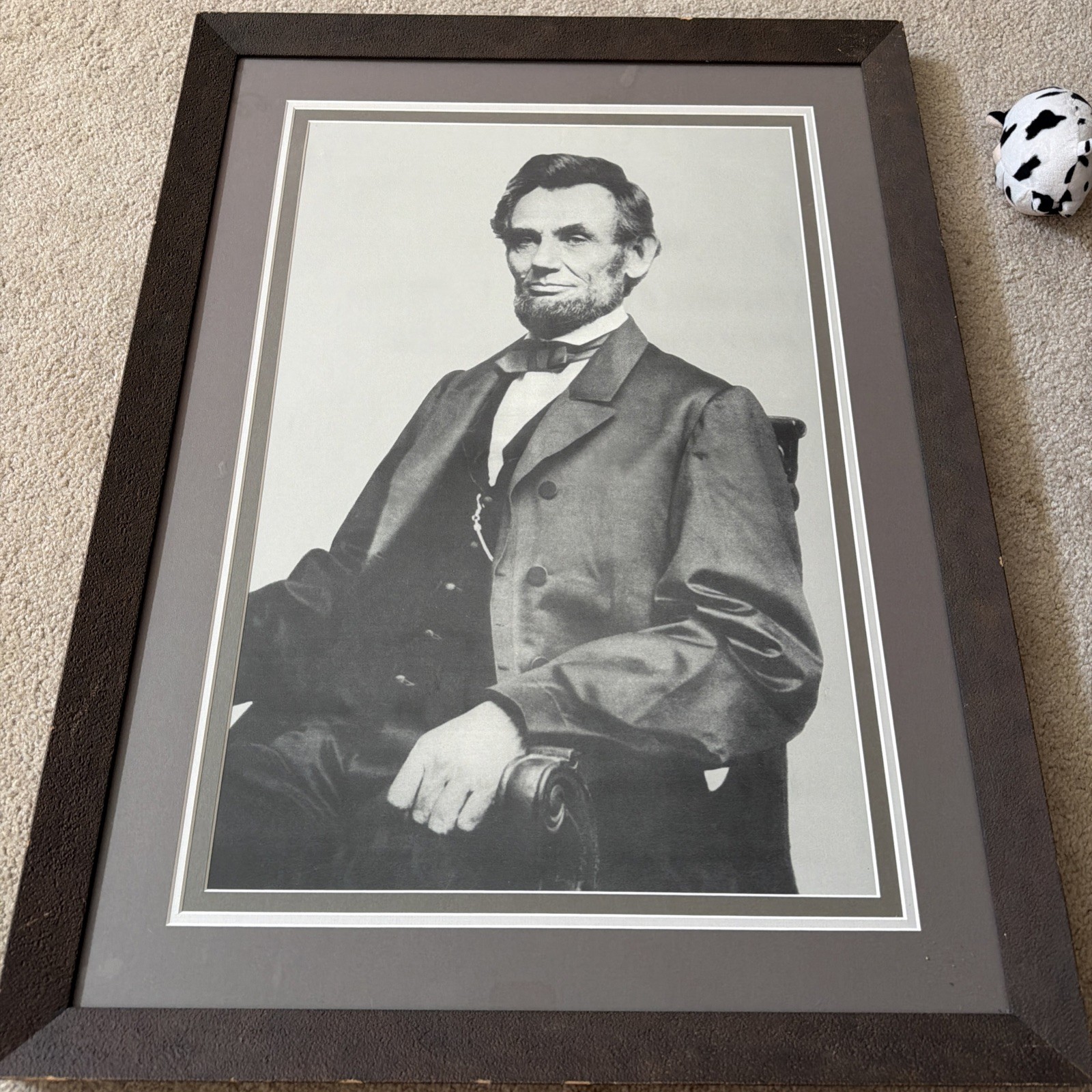 Abraham Lincoln Portrait 16TH UNITED STATES PRESIDENT FRAMED 31 X 23  PHOTO #1