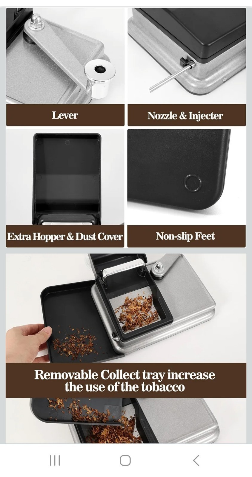 Karony Black Cigarette Rolling Machine