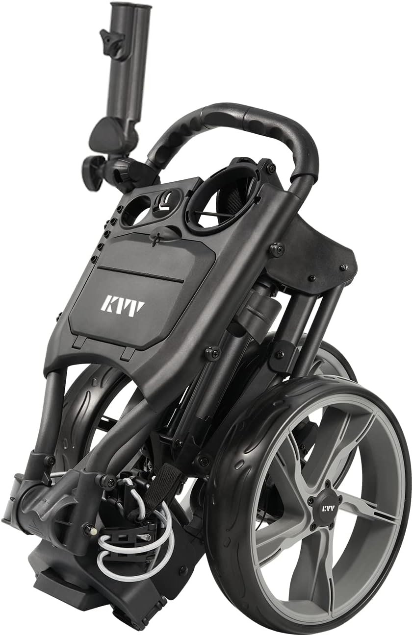 3 Wheel Golf Push Cart Ultra Lightweight Smallest Folding Size, New-Version Scor