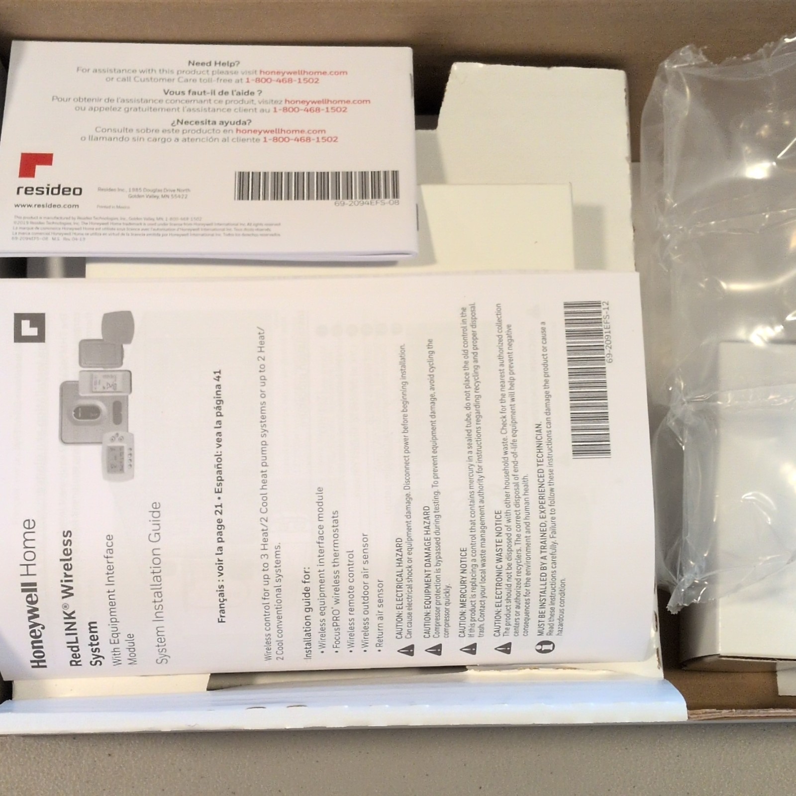 Honeywell Home Wireless Non-Programmable Thermostat Kit w/ Return Air Sensor