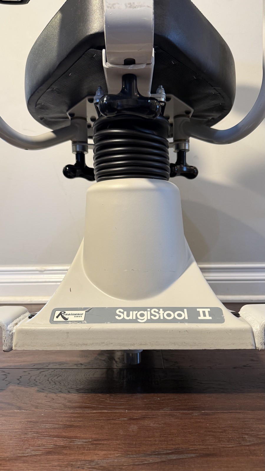 Stryker 830 SurgiStool II Surgeon Stool w/ Adjustable Back and Armrests