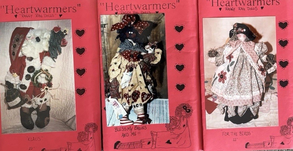 Lot 3 “Heartwarmers” Sewing, Stitching, Craft Patterns 20-22”” UnCut