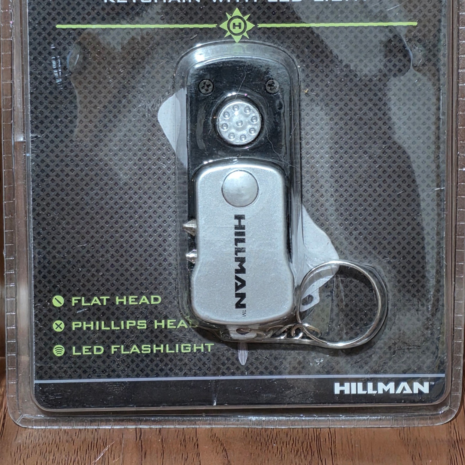 Hillman BitDriver Keychain Multi-Tool with LED Light 2 Pack 713134 Black Silver