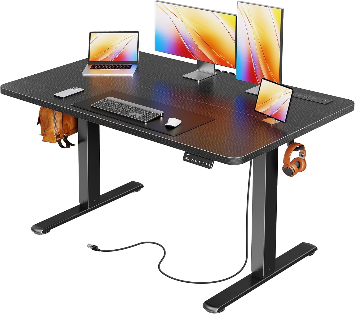 Electric Standing Desk with Power Outlets and USB-C Port, 47 X 24 Inch Height