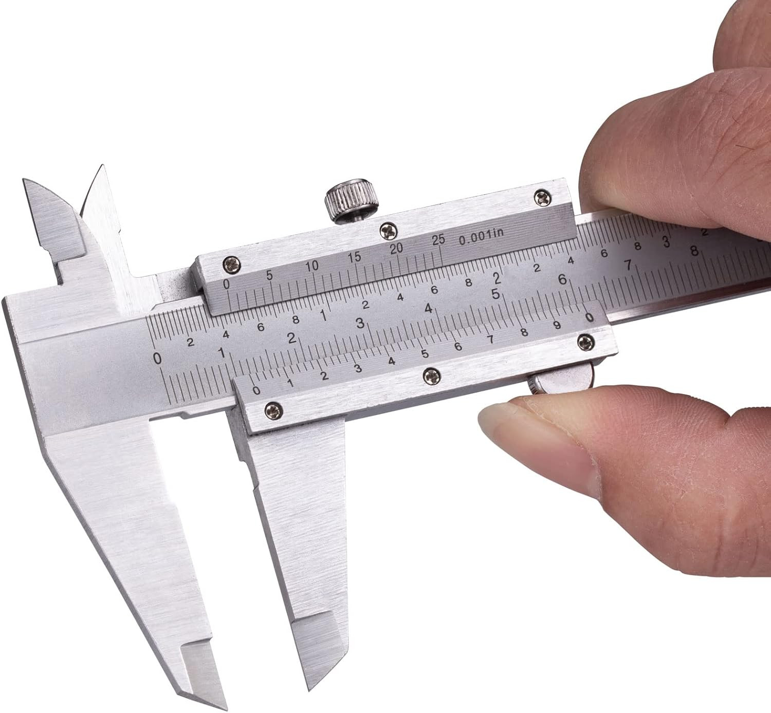 Vernier Caliper Measuring Tool 6", 0-6Inch/0-150Mm Manual Non Digital Calipers,