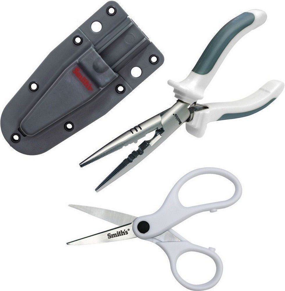 Smith's Sharpeners Lawaia Pliers & Scissors Combo Gray / White - 51255