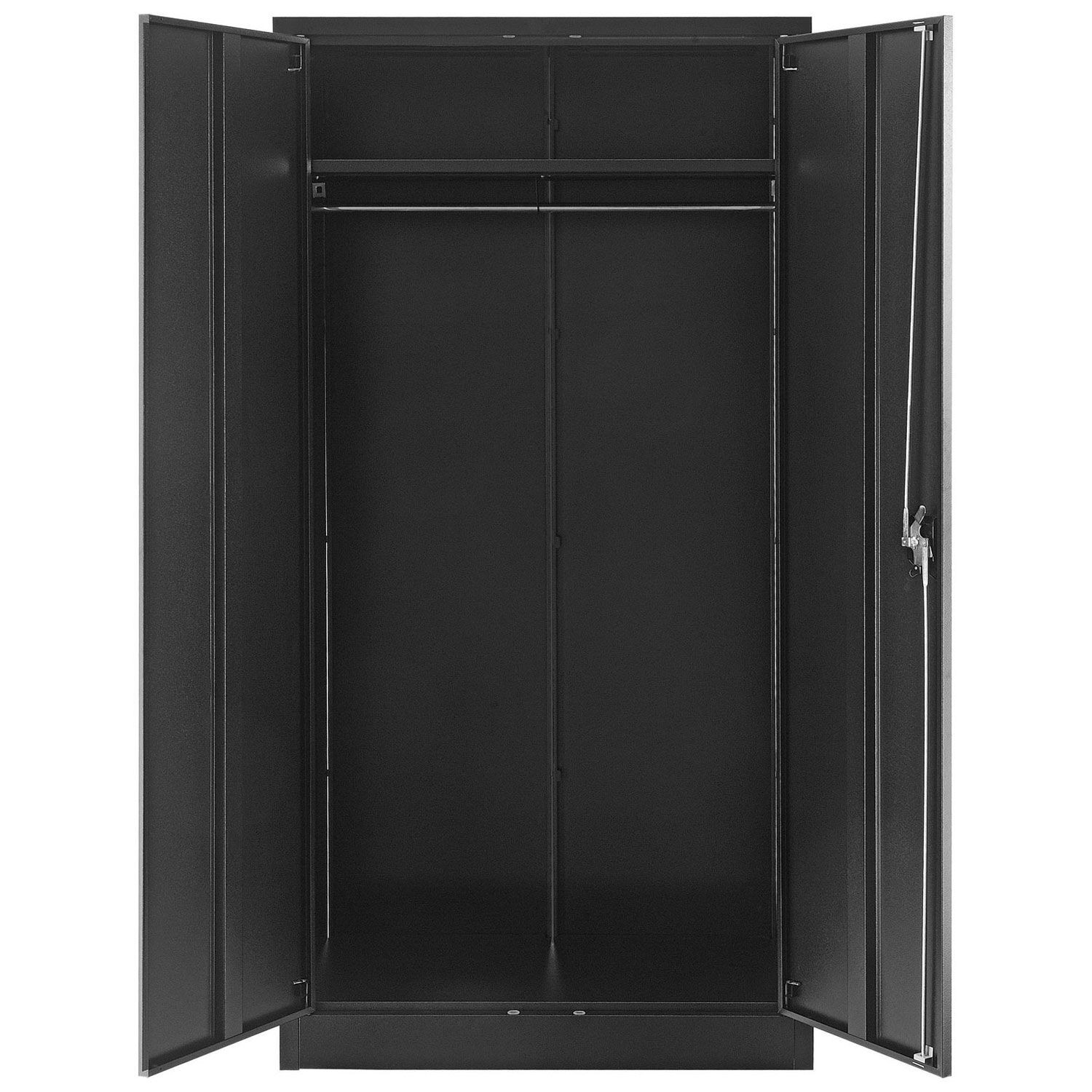 Global Industrial Unassembled Wardrobe Cabinet 36x18x72 Black