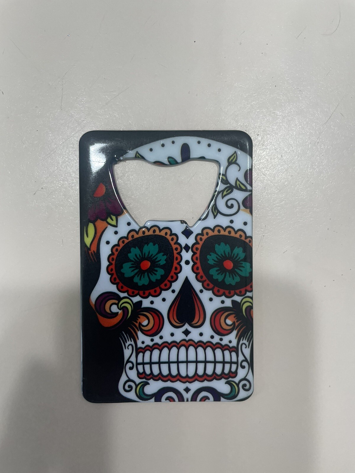 Day of the Dead Credit Card Size Metal Bottle Opener