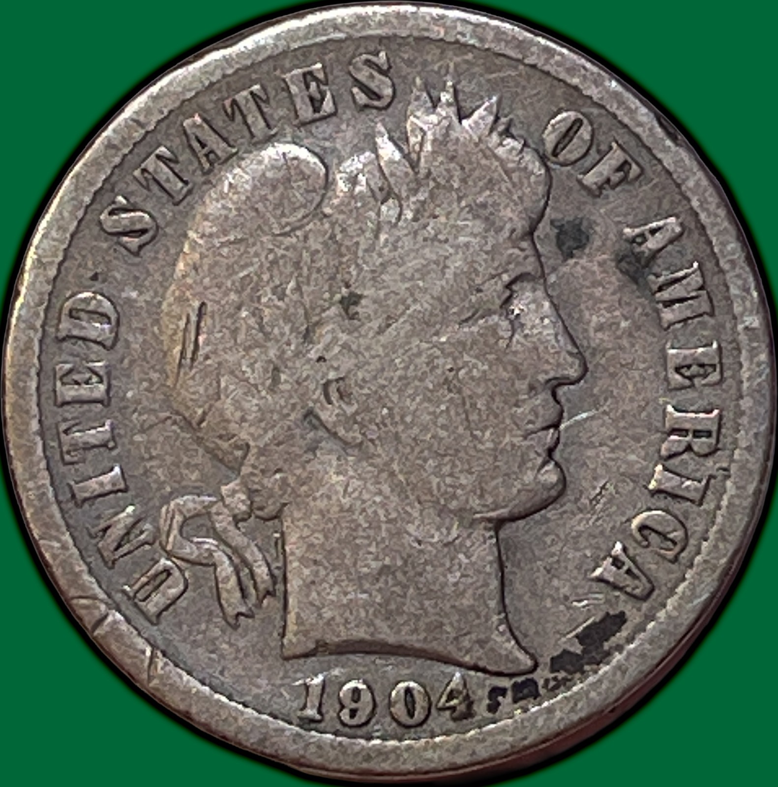 1904-S Barber Dime Very Good VG Coin #35521