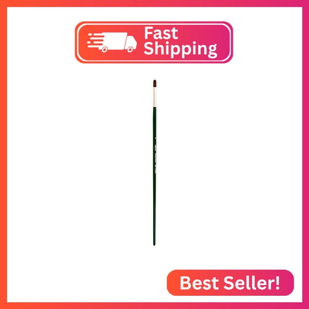 Silver Brush Limited Ruby Satin Filbert Oil and Acrylic Paintbrush, Size 2