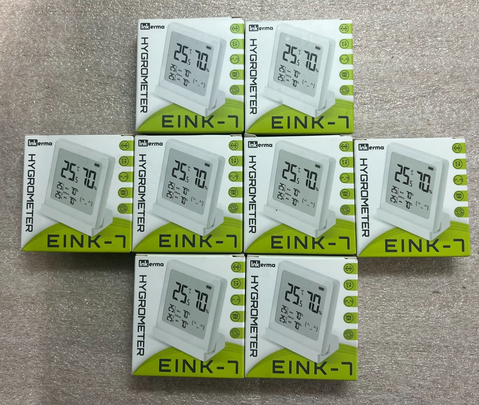 Inkerma EINK-7 Digital Hygrometer Thermometer E-Ink Display Temp & Humidity