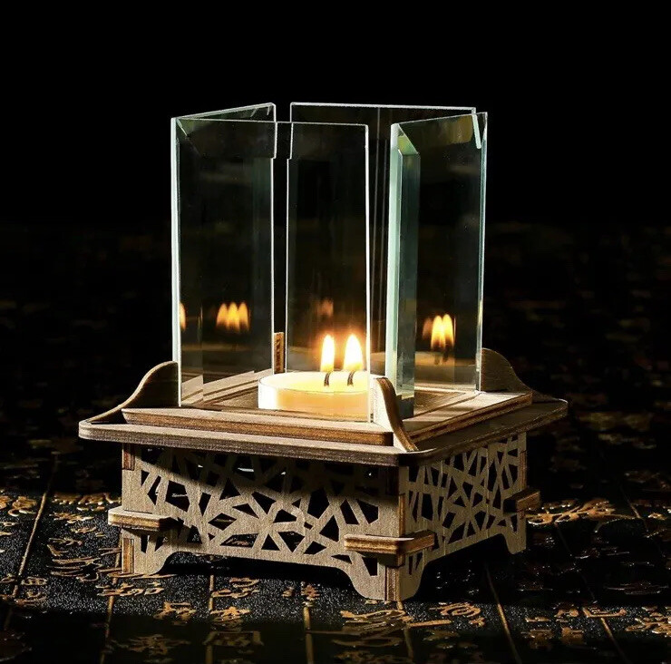 Tuosilu Wooden Tea Light Candle Holder, Votive Tealight Holder For Candle Luxury