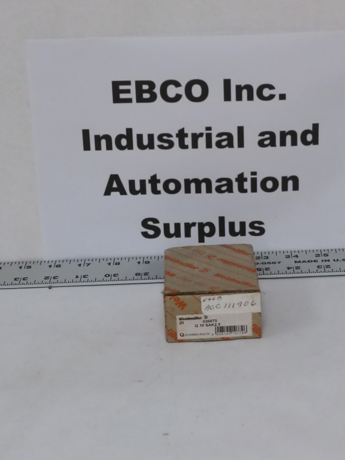 WEIDMULLER 036870 Q 10 SAK2.5 SCREW BRIDGE