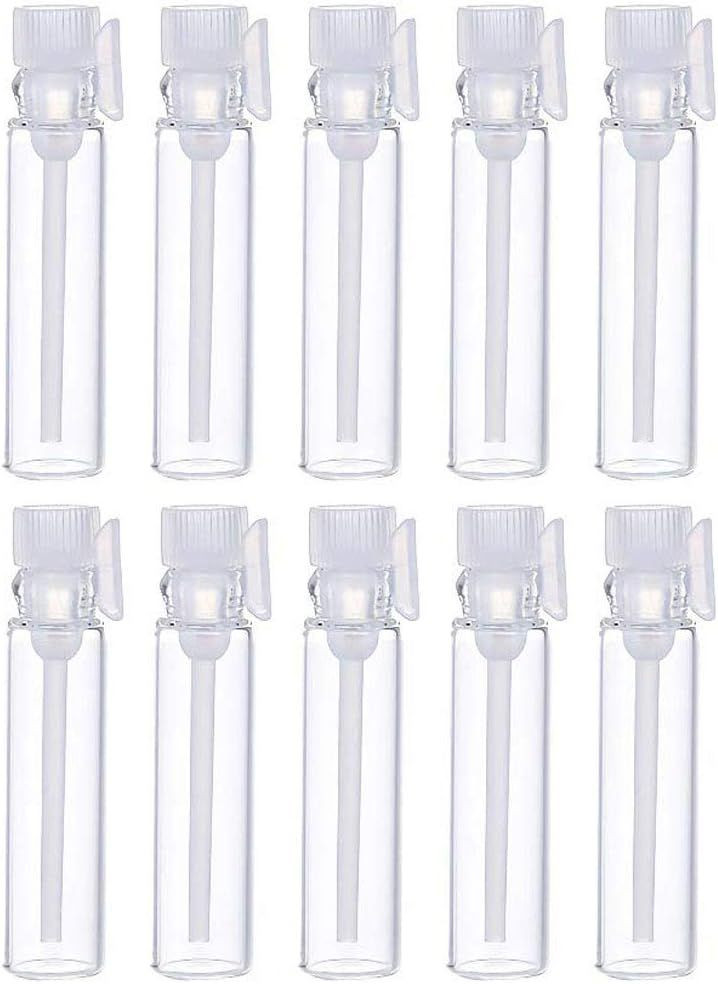 Teensery 100 Pcs Empty Perfume Sample Bottles 100 Count (Pack of 1), Clear