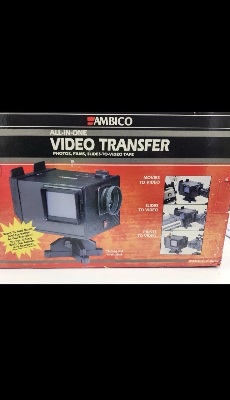AMBICO All-In-One Video Transfer System Model V-0652 Photos Film Slides To Video